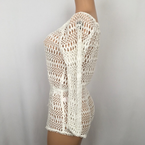 🆕😍 Victoria's Secret white crochet swim coverup - Picture 6 of 8